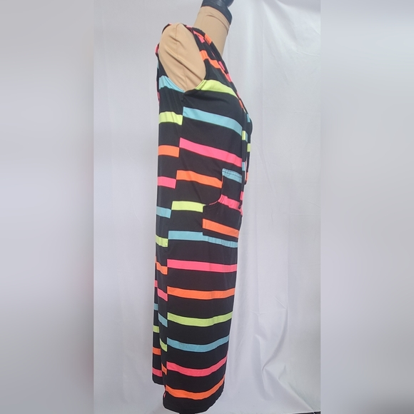 Bobbie Brooks Tee Midi Dress Multi Colored Size M Sleeveless with Hoodie - Picture 6 of 9